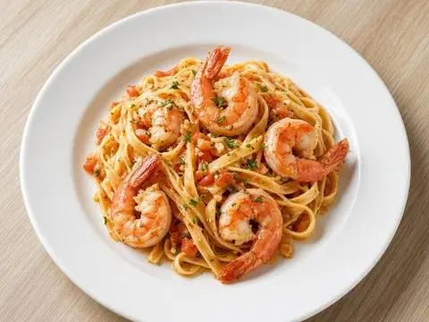 Taljatele sa škampima — Pasta u Demo Restoran
