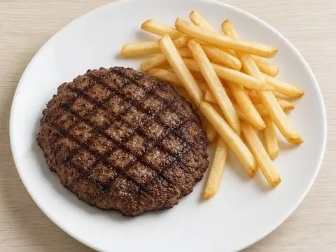 Pljeskavica sa pomfritom — Glavna jela u Demo Restoran