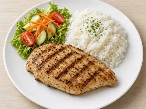 Pileći file sa rižom — Glavna jela u Demo Restoran