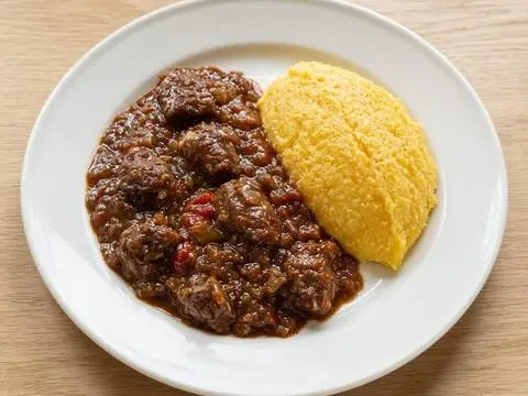 Gulaš sa palentom — Glavna jela u Demo Restoran