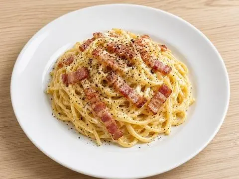 Špagete karbonara — Pasta u Demo Restoran