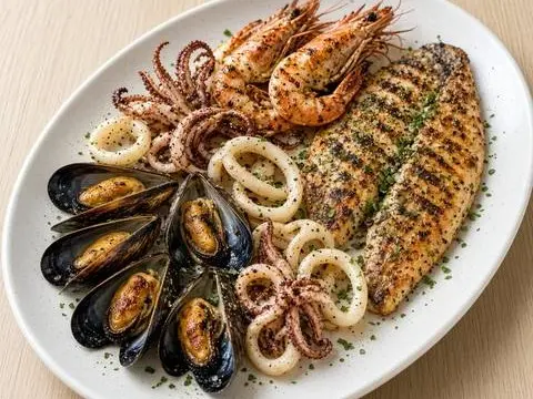 Riblja plata za dvoje — Riba u Demo Restoran
